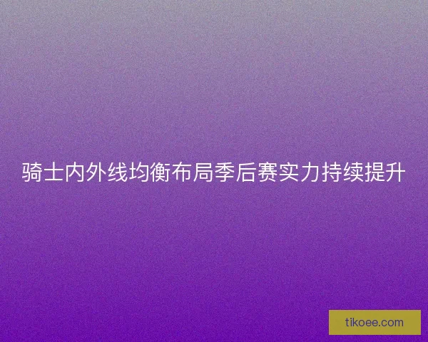 骑士内外线均衡布局季后赛实力持续提升